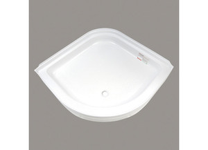 Specialty Rec - Radius Shower Pan 34 X 34 Front Center Drain White - SPR3434WC