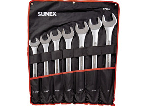 Sunex - 7 Piece Sae Raised Panel Jumbo Combination Wrench Set - 9707A