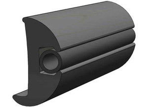 Taco Marine - Flexible Rub Rail Kit17/8in X 11/8in X 50ft Black - V11-2423BBK50-2