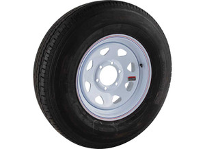 Tow-Rite - St235/80r16 Mounted On White Spoke 16x6 6x5.5 Load Rating: E 10ply Rated 3420 Lbs - RDG25-705-WS6