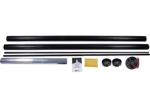 Velarium - 14ft Cuttofit Black Powder Coat Roller Tube/blk End Caps/light Rail/led Lights (range 14ft6ft) - VET014B