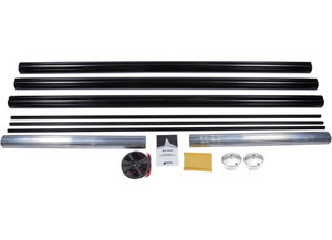 Velarium - 14ft Cuttofit Black Powder Coat Roller Tube/wht End Caps/light Rail/led Lights (range 14ft6ft) - VET014W