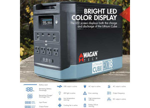 Wagan - Lithium Cube Ex18 Solar Generator 48v 1440wh 120v Rms Output Black - 8837