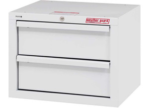 Weather Guard - Secure Storage Module With 2 Drawers 21 X 17 X16in  White Steel Finish - 902-3-01