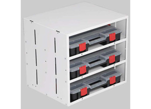 Weather Guard - Shelf Cube Threeshelf Stackable Cabinet W/organizer Cases 17 X 15 X 13in  White Steel - 2943916