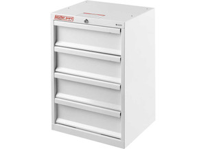 Weather Guard - Van Storage Cabinet With 4 Drawers 16 X 14 X 24in  White Steel Finish - 2930768