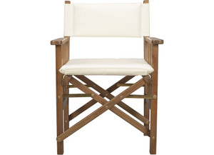 Whitecap - Teak Directorft S Chair With Cream Cushion181/2in - 61053