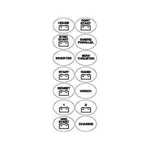 BEP Battery Switch Label Sheet - 713