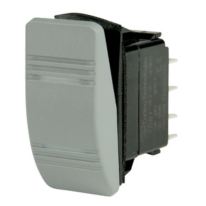BEP DPDT Contura Switch - 2-Amber LEDs - Gray - ON/ON - 1001812