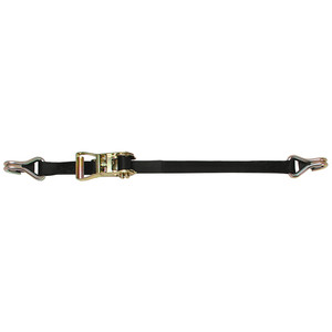 CargoBuckle Ratchet Strap Tie-Down w/Double J-Hooks &amp; Keeper - 1" x 12' - F14060