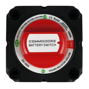 Commodore 4-Position Compact Dual Battery Selector Switch - CM-402S
