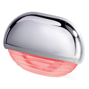 Hella Marine Easy Fit Step Lamp - Red w/Chrome Cap - 958126201
