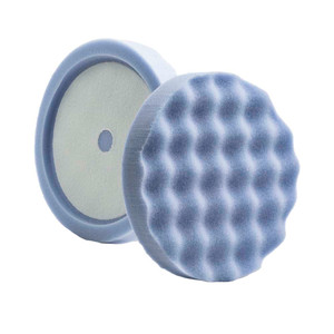 Lake Country Blue Finessing Waffle Pro Recessed Back Foam Pad 8" x 1.5" - WP-96800-LC
