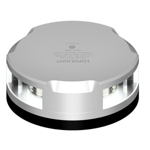 Lopolight 360-Degree Anchor Light w/Strobe - 2NM - Silver Housing w/FB Base - 201-012S-FB