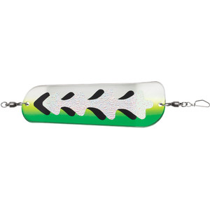 Luhr-Jensen Money Roll Flasher - 8-1/4" - Glow Biohazard - 5860-008-1756