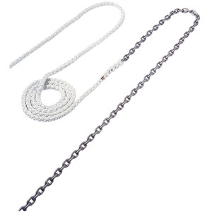 Maxwell Anchor Rode 15' 1/4" Chain to 300' 1/2" Nylon Brait - RODE47