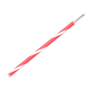 Pacer 16 AWG Gauge Striped Marine Wire 500' Spool - Red w/White Stripe - WUL16RD-9-500