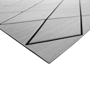 SeaDek 40" x 80" 6mm Two Color Diamond Full Sheet - Brushed Texture - Storm Grey/Black (1016mm x 2032mm x 6mm) - 56411-80066