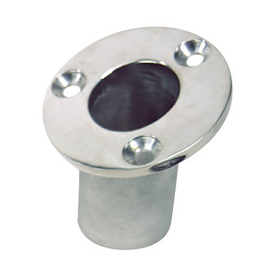 Sea-Dog Flush Mount Flagpole Socket - 25&deg; - 1-1/4" ID - 316 Stainless Steel - 491713-1
