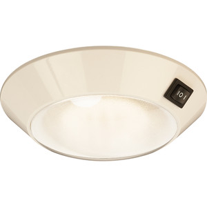 Sea-Dog White Plastic LED Dome Light 4" Day/Night - Clear/Red Bulb - 401757-1