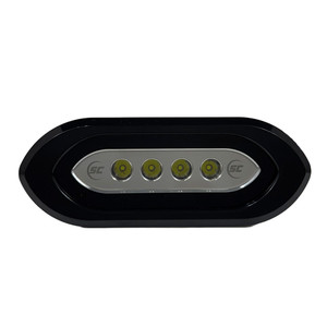 Shadow-Caster Flush Mount Spreader Light - Black Housing - White - SCM-SLF4X-GW-BK