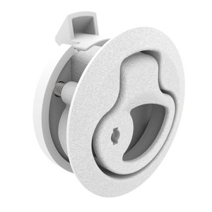 Southco Push-to-Close Latch, Medium Size, Key Locking, 17 - 22mm Grip, Plastic, Natural - White - M1-44-1