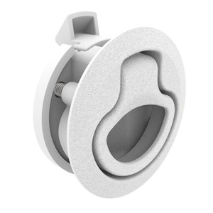Southco Push-to-Close Latch, Medium Size, No Restriction, 17 - 22mm Grip, Plastic, Natural - White - M1-64-1