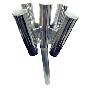 Tigress Five Rod Cluster - Bent Butt - Polished Aluminum - 88157-2