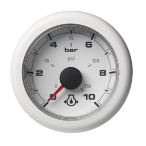 Veratron 52MM (2-1/16") OceanLink Engine Oil Pressure - 10 Bar/150 PSI - White Dial &amp; Bezel - A2C1066010001