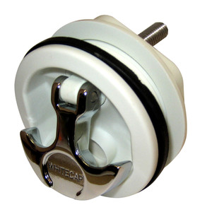 Whitecap T-Handle Latch - Chrome Plated Zamac/White Nylon - No Lock - Freshwater Use Only - S-0230WC