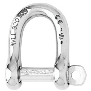 Wichard Self-Locking D Shackle - 12mm Diameter - 15/32" - 1206W