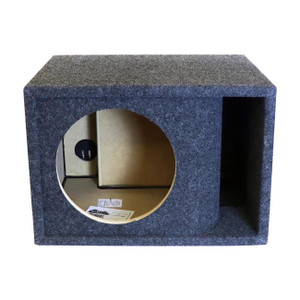 Atrend Single 12" Kerf-vented Woofer Enclosure - Charcoal Carpet Covering - 12SQVKF
