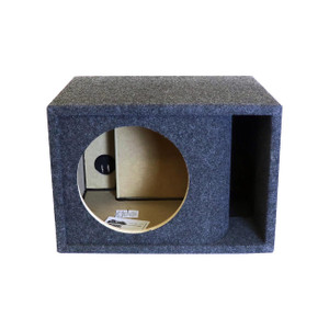 Atrend Single 8" Kerf-vented Empty Woofer Enclosure - Charcoal Carpet Covering - 8SQVKF