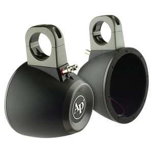 Audiopipe Marine 8" Short Wakeboard Tower (empty) Speaker Enclosures Black (pair) - APMP-8002SP