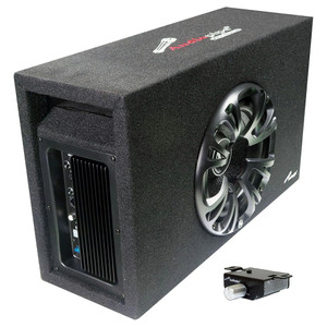 Audiopipe Single 8" Amplified Ported Bass Enclosure 800 Watts - APMINIB800A