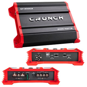 Crunch Ground Pounder 2 X 500 @ 4 Ohms 2 X 1000 @ 2 Ohms 1 X 2000 Watts @ 4 Ohms Bridged - GP-2000.2