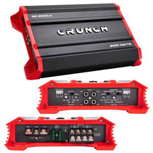 Crunch Ground Pounder 4 X 250 @ 4 Ohms 4 X 500 @ 2 Ohms 2 X 1000 Watts @ 4 Ohms Bridged - GP-2000.4
