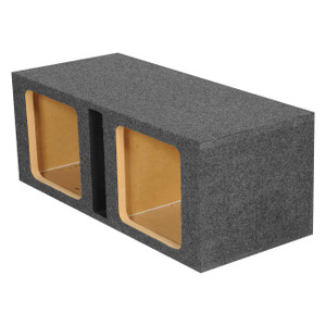 Empty Woofer Box Dual 12" Mdf Vented Bass Box Square - HD212 VENT SQ