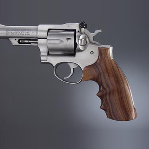 Hogue Ruger Security Six Smooth Pau Ferro Wood Grips With Finger Grooves - 87300
