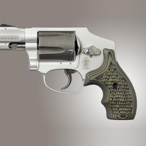 Hogue S&w J-frame Bantam Piranha Grip G10 - G-mascus (green Lava) - 61138