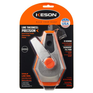Keson Chalk Line Reel With 3x Rewind - 100 Ft. - K3XPRO