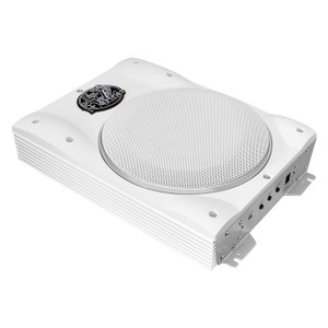 Lanzar Marine Low-profile 8" Amplified Enclosure (white) - AQTB8
