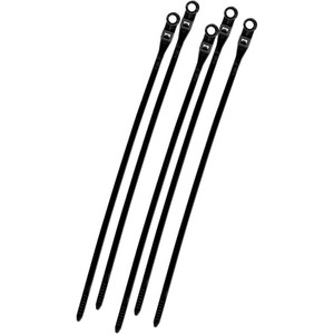 Nippon Nylon Wire Ties 8" With Tie-down Mounting Ring - Black (100 Count) - CTR8BUV