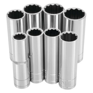 Performance Tool 1/2" Drive 12-point Sae Deep Socket Set (8 Piece)