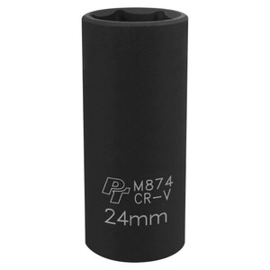 Performance Tool 1/2" Drive 24mm 6-point Deep Impact Socket
