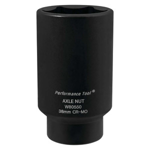 Performance Tool 1/2" Drive 38mm Fwd Axle Nut Socket