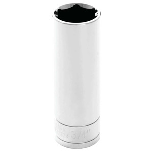 Performance Tool 1/2" Drive 6-point Sae 3/4" Deep Socket