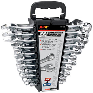 Performance Tool 22-piece Sae And Combination Metric Wrench Set