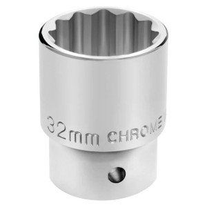 Performance Tool 3/4" Drive 32mm 12-point Metric Standard Socket