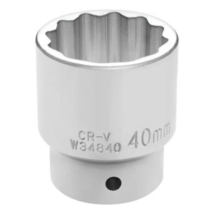 Performance Tool 3/4" Drive 40mm 12-point Metric Standard Socket